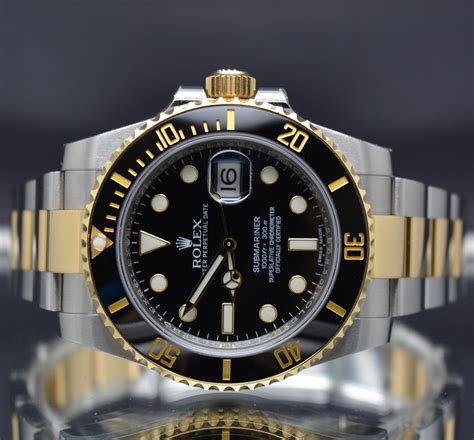 rolex submariner gents two-tone watch and oyster bracelet|Rolex Submariner value over time.